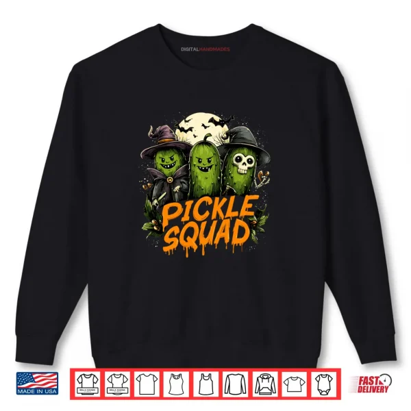 Sweatshirt Dill Pickle Squad Cucumber Joke For Halloween Party Shirt
