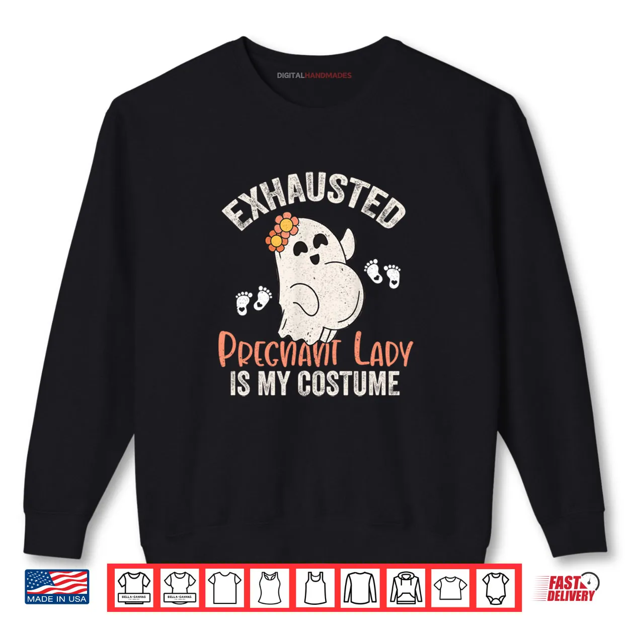 Exhausted Pregnant Lady Is My Costume Halloween Pregnancy Shirt Exhausted Pregnant Lady Is My Costume Halloween Pregnancy Shirt