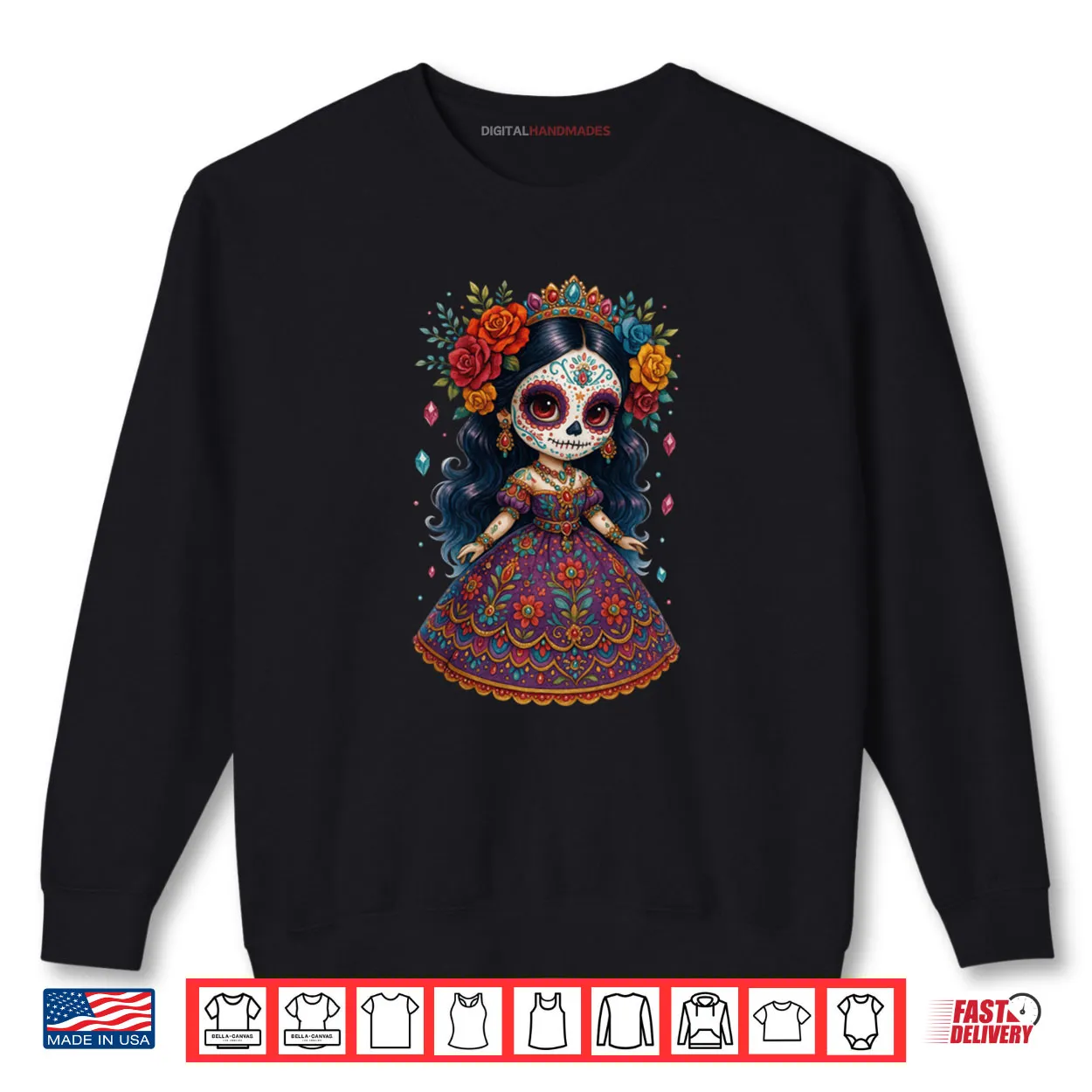 Flower Woman Day Of The Dead Dia De Los Muertos Catrina Shirt Flower Woman Day Of The Dead Dia De Los Muertos Catrina Shirt