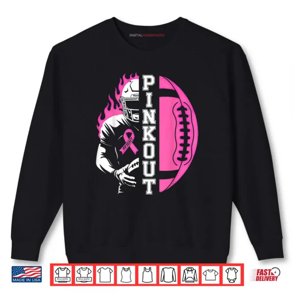 Sweatshirt Football Pink Out Team Breast Cancer Shirt