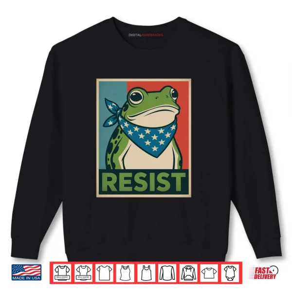 Sweatshirt Frog Resist Oregon No Kings Protest Resistance Democrat Shirt