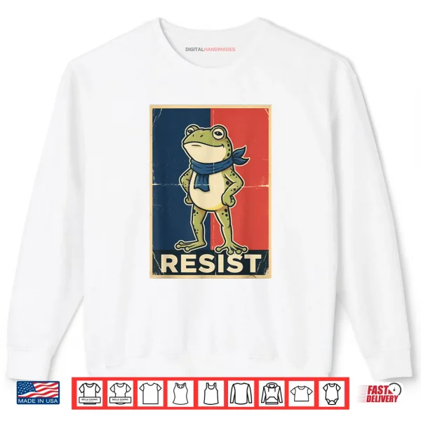 Sweatshirt Frog Shirt Stand with Frog No Kings Day Shirt