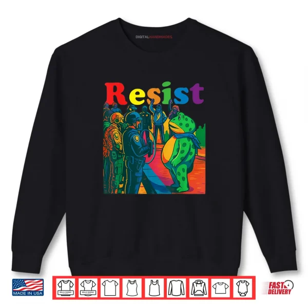 Sweatshirt Frogs Resist Portland Frog Protest Vintage Activist Freedom Shirt