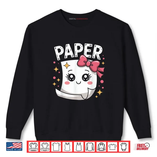 Sweatshirt Halloween Paper Scissors Rock Matching Cute Paper Costume Shirt