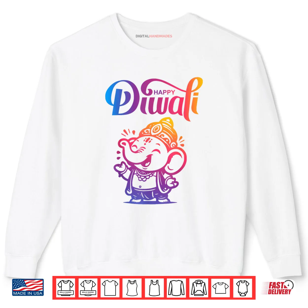 Happy Diwali Deepavali Hindu Indian Festival of Lights Elephant Shirt Happy Diwali Deepavali Hindu Indian Festival of Lights Elephant Shirt