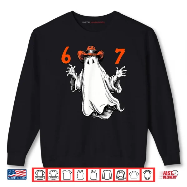 Sweatshirt Haunted by 6 7 Funny Ghost Thanksgiving Fall Autumn Shirt