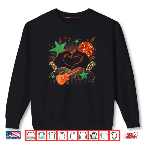 Sweatshirt Heart Hands Taylor Retro Groovy 80s Shirt