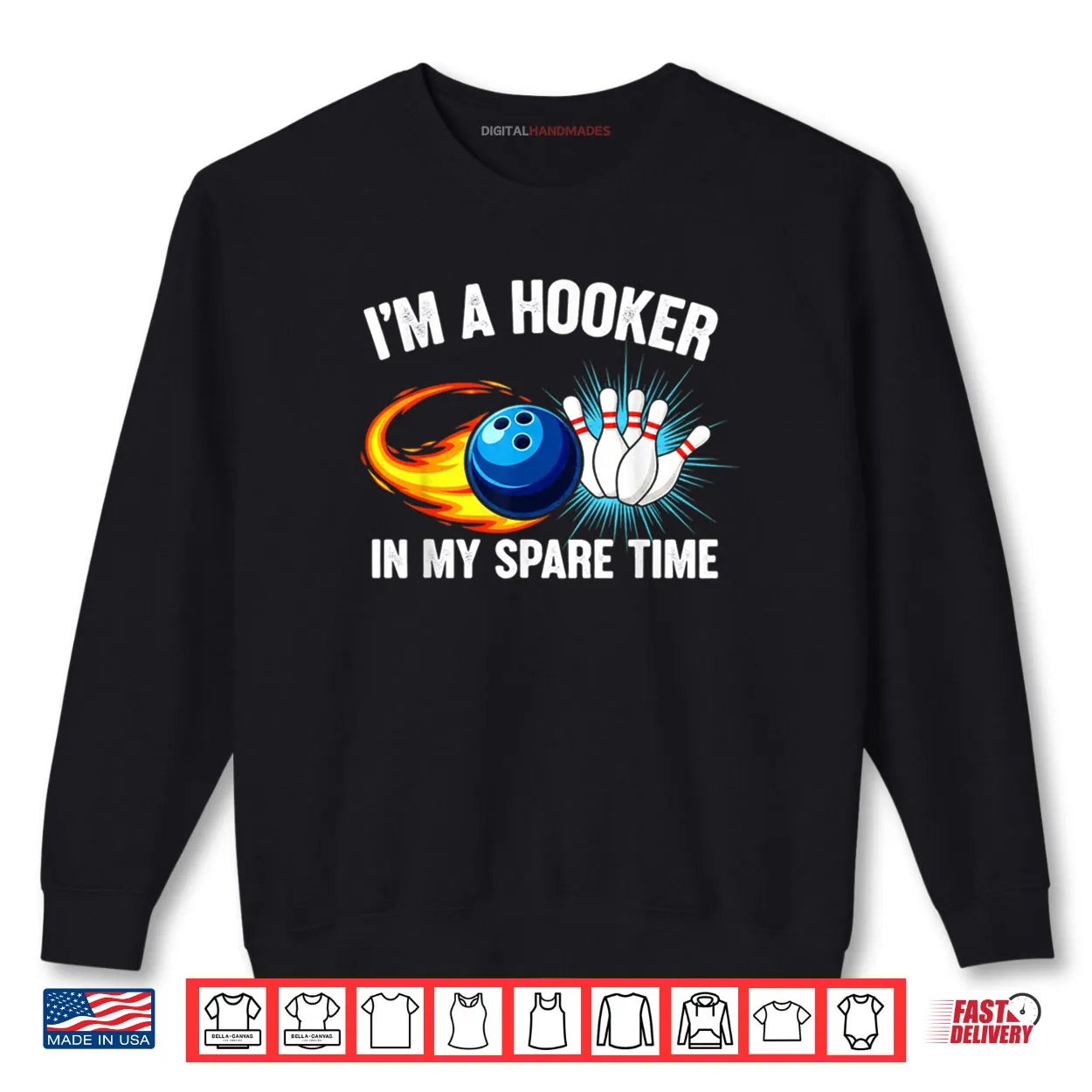 I’m Hook er in Spare Time Funny Ten Pin Bowling Humor Shirt I’m Hook er in Spare Time Funny Ten Pin Bowling Humor Shirt