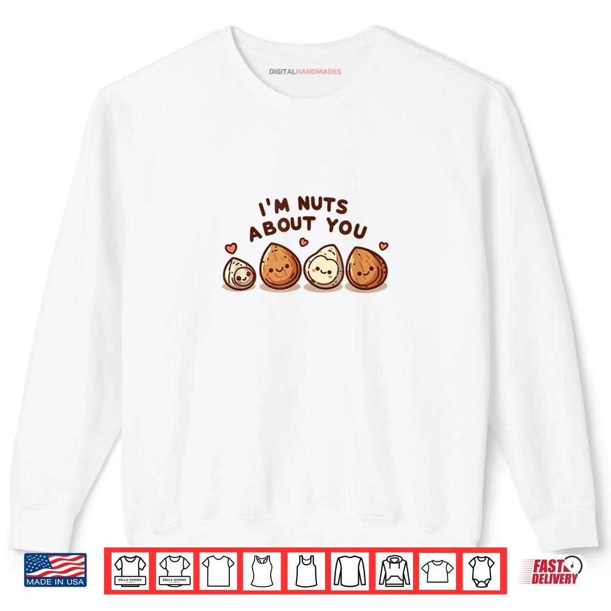 I’m Nuts About You Cute Cartoon Nut Valentine’s Day Shirt I’m Nuts About You Cute Cartoon Nut Valentine’s Day Shirt