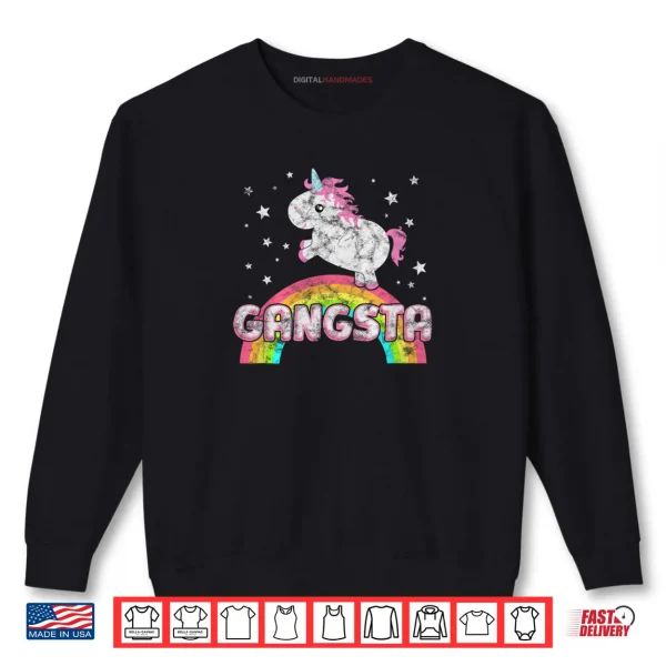 Ironic Cool Unicorn Gangsta Rap Music Festival Shirt 1 Sweatshirt Ironic Cool Unicorn Gangsta Rap Music Festival Shirt
