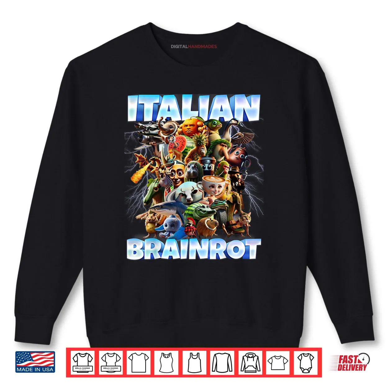 Italian Brainrot Characters Funny Meme Popular Trend Gen Z Shirt Italian Brainrot Characters Funny Meme Popular Trend Gen Z Shirt