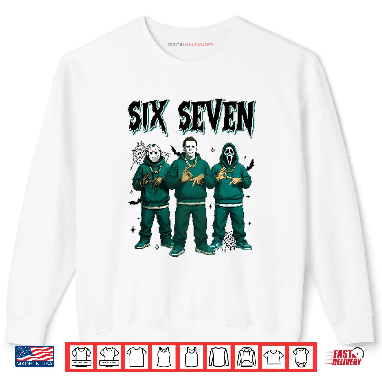 Jason Voorhees Michael Myers Ghostface Six Seven Meme Shirt Jason Voorhees Michael Myers Ghostface Six Seven Meme Shirt