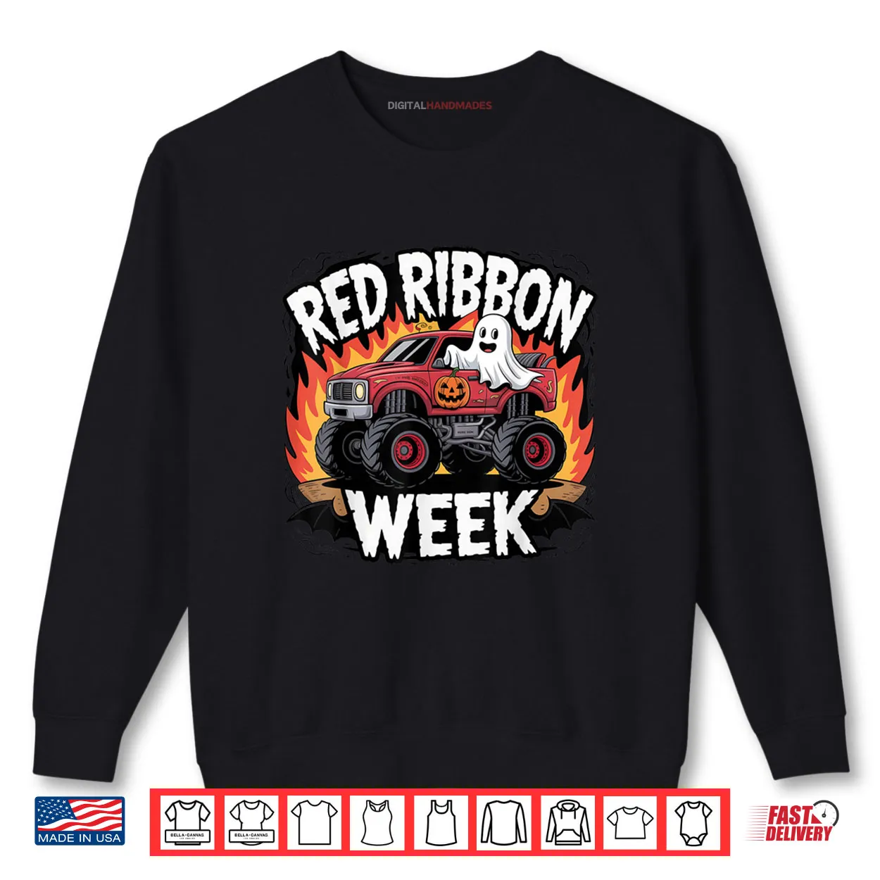 Kids Red Ribbon Week Awareness Monster Truck Shirt Kids Red Ribbon Week Awareness Monster Truck Shirt