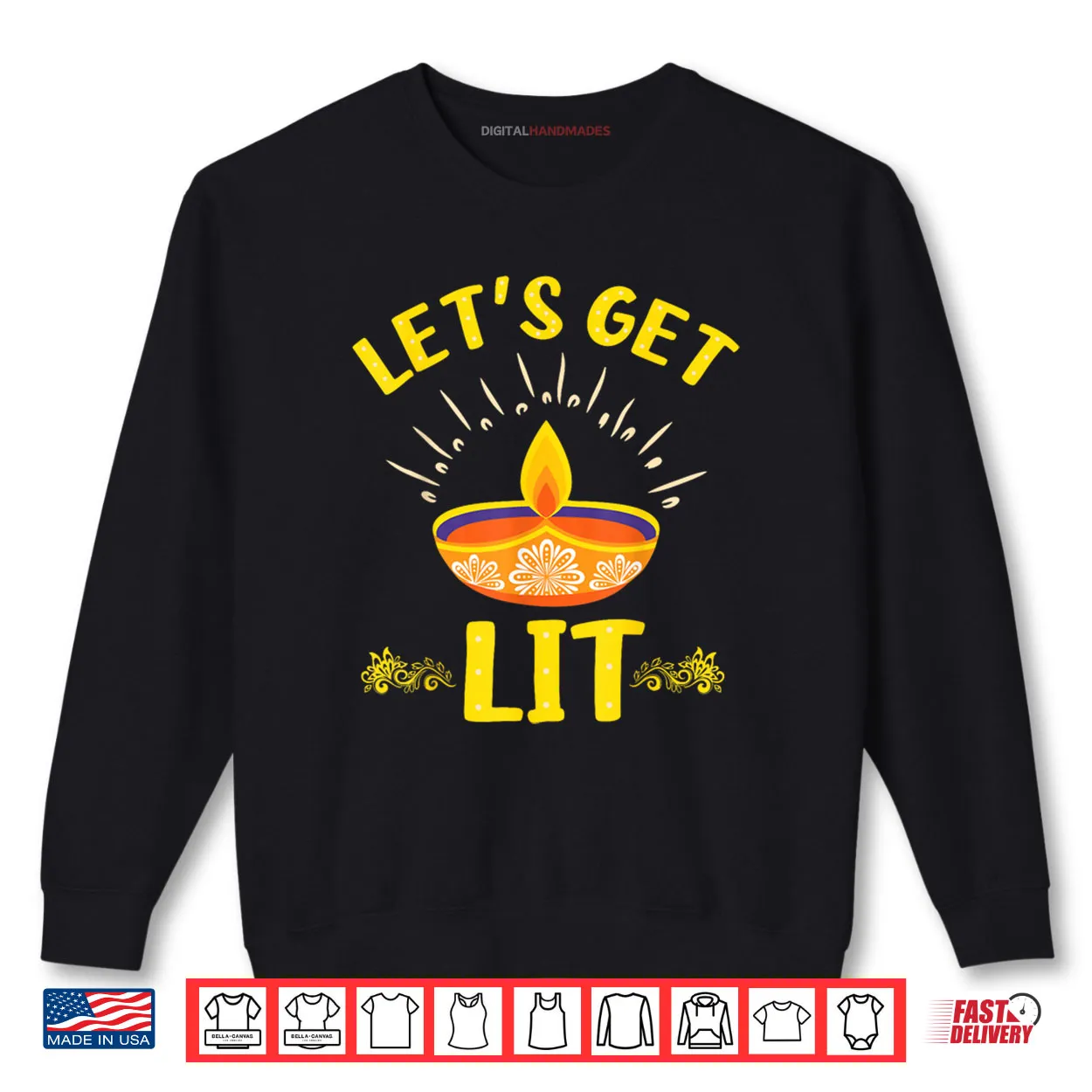 Let’s Get Lit Happy Diwali Funny Festival Proud Indian Shirt Let’s Get Lit Happy Diwali Funny Festival Proud Indian Shirt