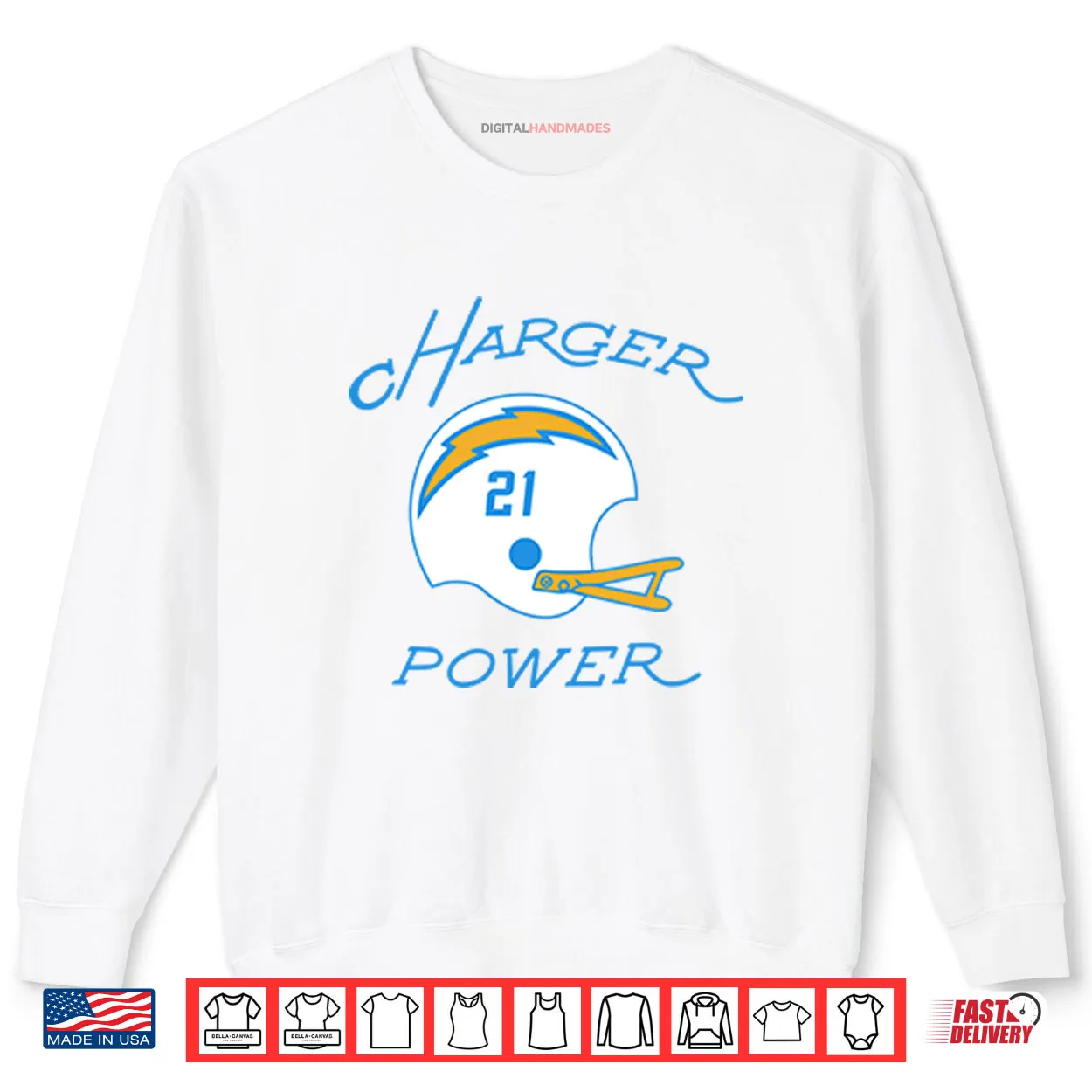 Los Angeles Chargers Charger Power Shirt Los Angeles Chargers Charger Power Shirt