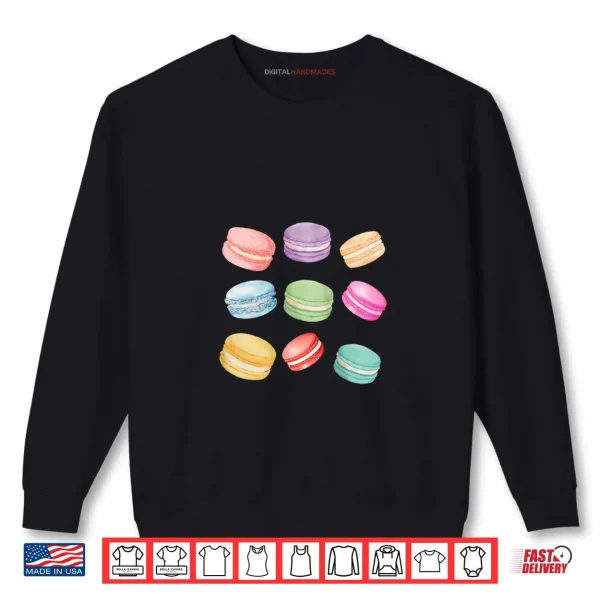 Sweatshirt Macaron Cookies Retro Trendy Artistic Pastel Foodie Cute Shirt