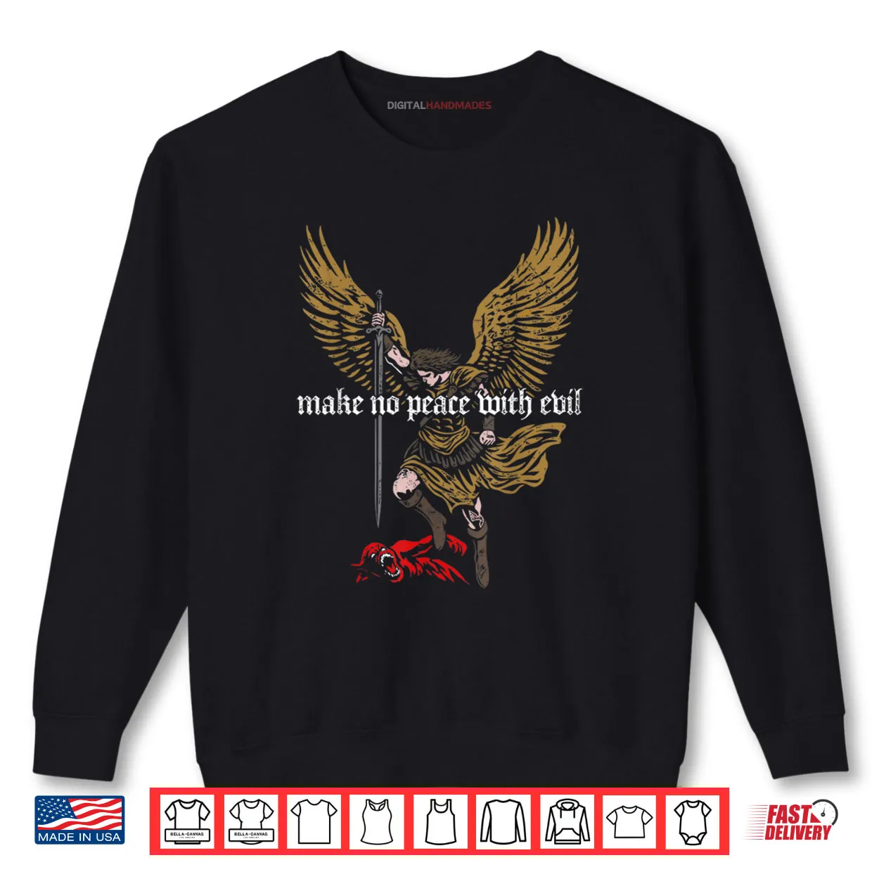 Make No Peace with Evil Archangel Michael Shirt Make No Peace with Evil Archangel Michael Shirt