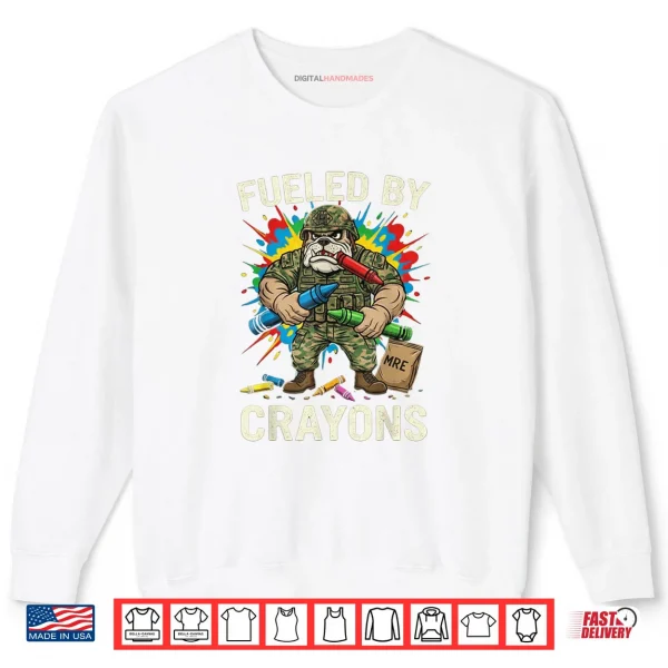 Military Corps Bulldog Crayon Eater Soldier Veterans Day Shirt 1 Sweatshirt Military Corps Bulldog Crayon Eater Soldier Veterans Day Shirt