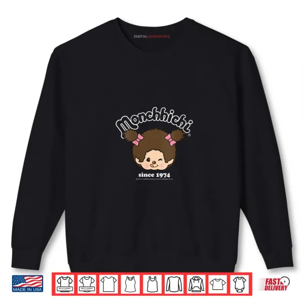 Monchhichi Since 1974 Happy Little Fluffy Girl Shirt 1 Sweatshirt Monchhichi Since 1974 Happy Little Fluffy Girl Shirt