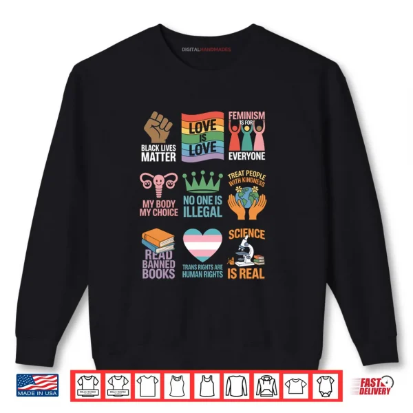 Sweatshirt No King Resist Protest Gay Rights Science Real Black Lives Shirt
