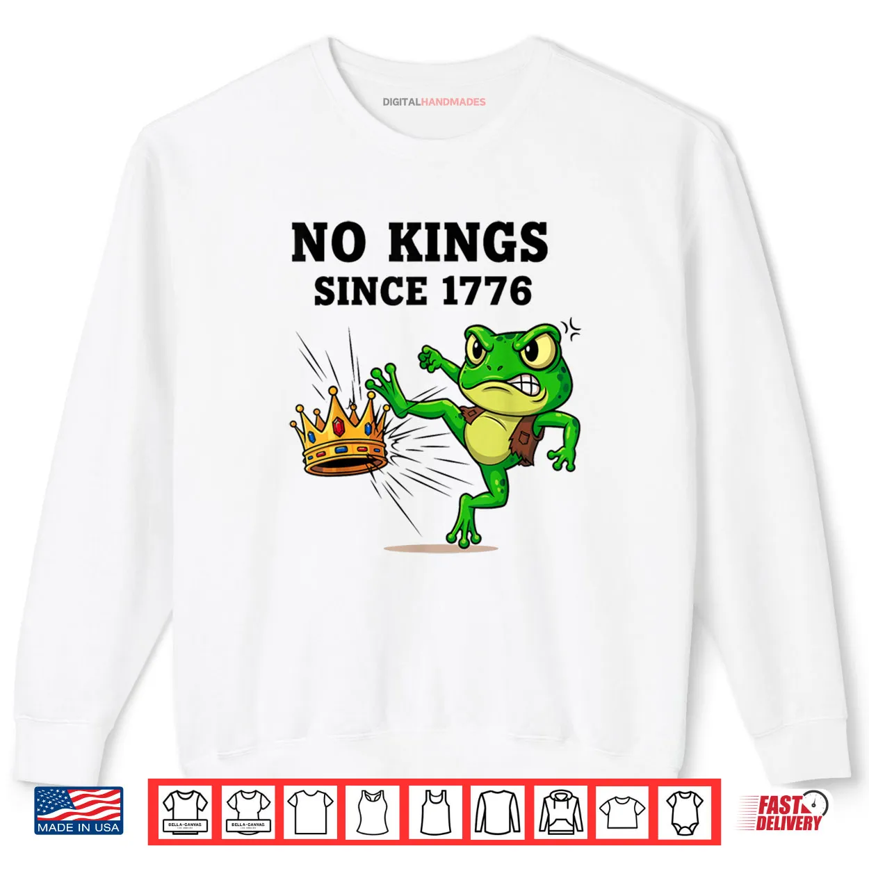 No Kings Since 1776 Frog Protest Shirt No Kings Since 1776 Frog Protest Shirt