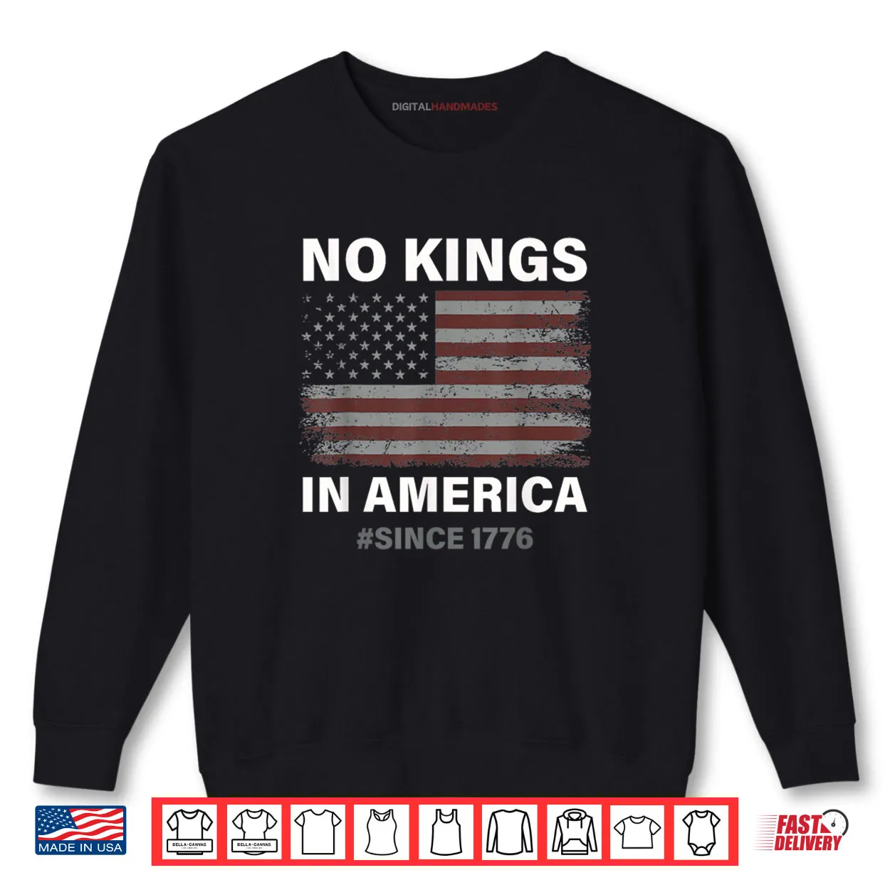 No Kings in America Since 1776 Vintage USA Flag No Kings Shirt No Kings in America Since 1776 Vintage USA Flag No Kings Shirt
