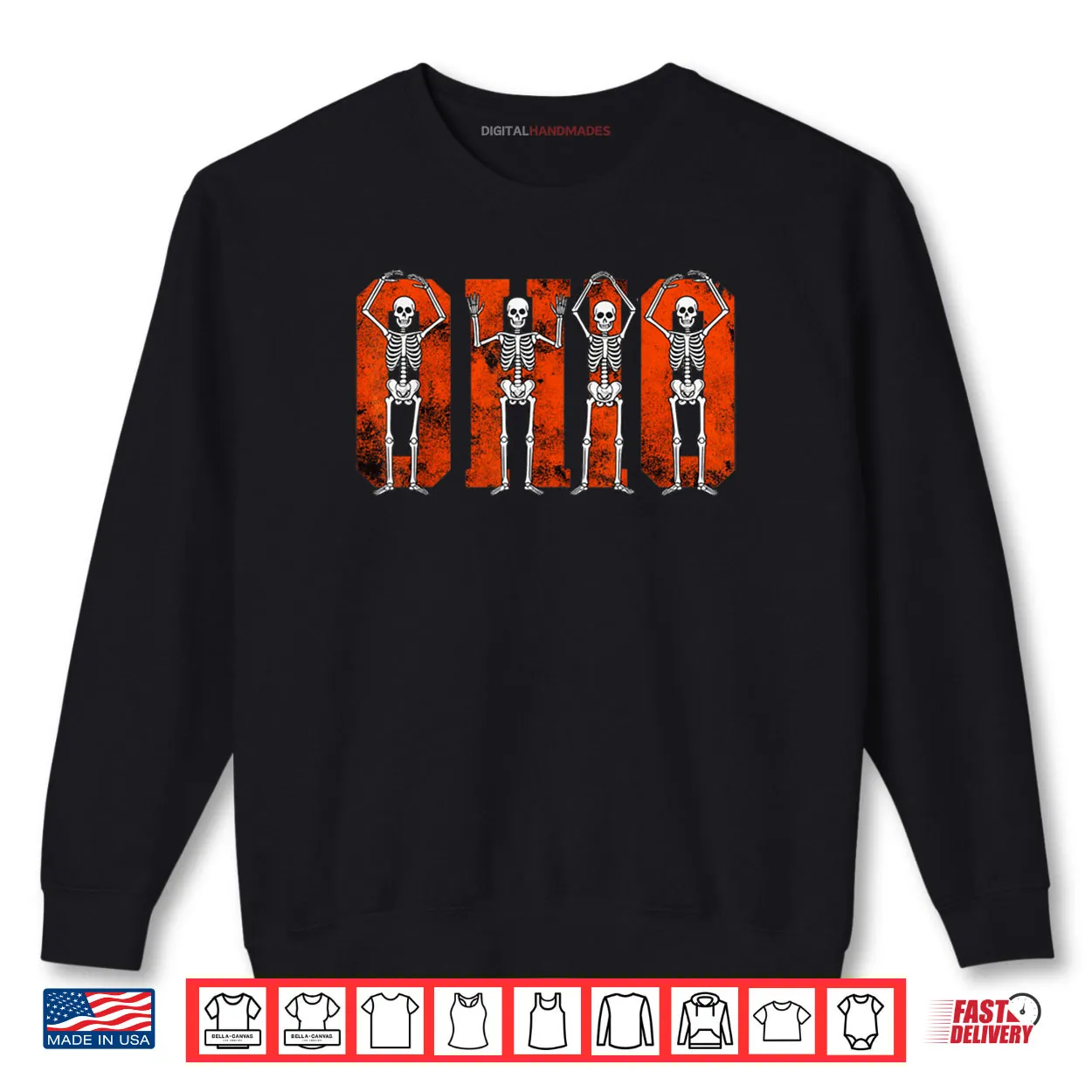 O H I O State Funny Skeletons Ohio Halloween Team Shirt O H I O State Funny Skeletons Ohio Halloween Team Shirt