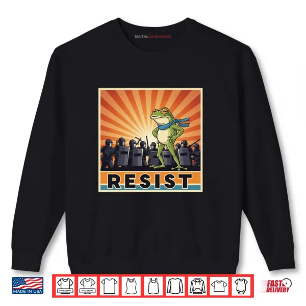 Sweatshirt Portland Frog Protest Resist Costume Shirt