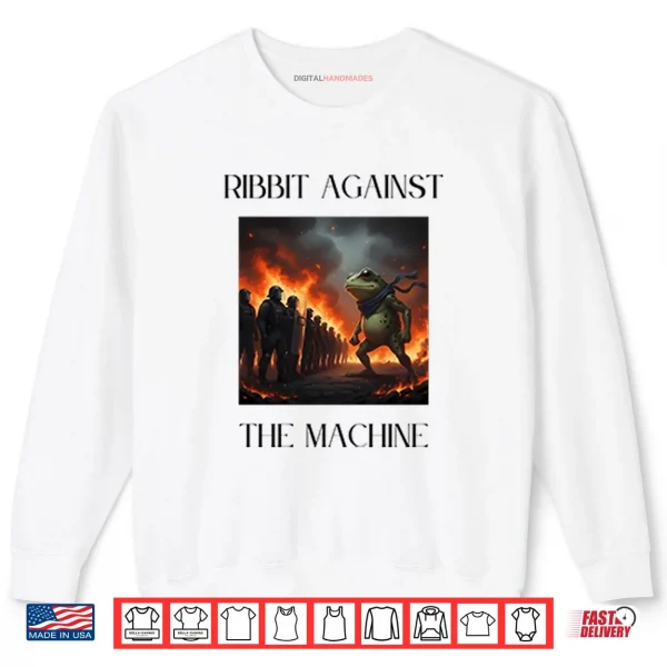 Portland Frog Thug Life Free Portland Crew 2025 Shirt 1 Sweatshirt Portland Frog Protest Ribbit Against The Machine Shirt