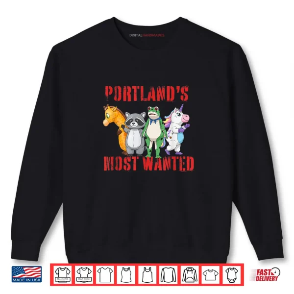 Sweatshirt Portland Protest Inflatable Protester Parody Frog Shirt