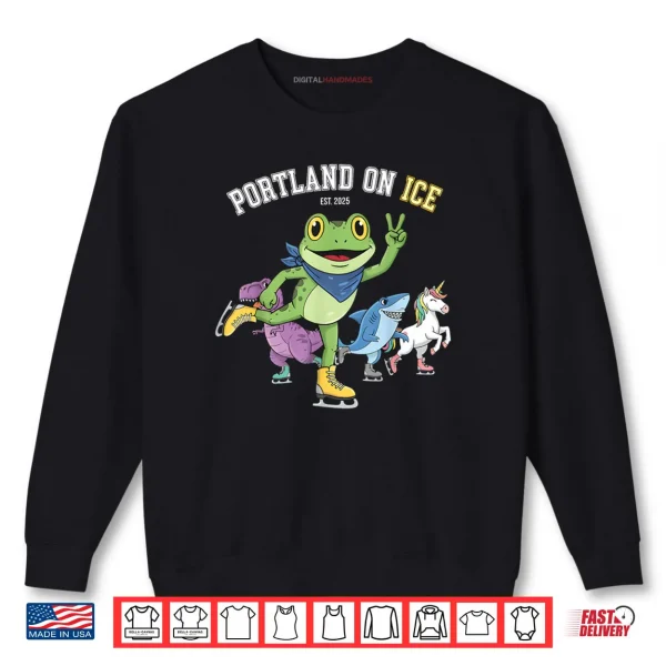 Portland on ICE Portland Frog Protest Shirt 1 Sweatshirt Portland on ICE Portland Frog Protest Shirt
