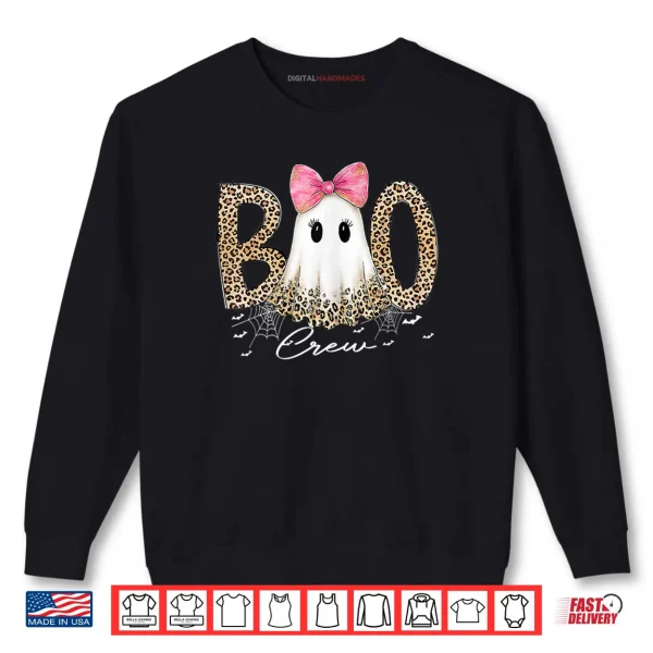 Sweatshirt Preppy Leopard Boo Boo Crew Ghost Halloween Shirt