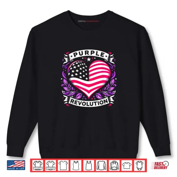 Sweatshirt Purple Revolution Blue Dems Red Reps Coming Together Trend Shirt 1 1