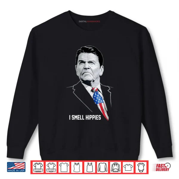 Sweatshirt Ronald Reagan I Smell Hippies Shirt