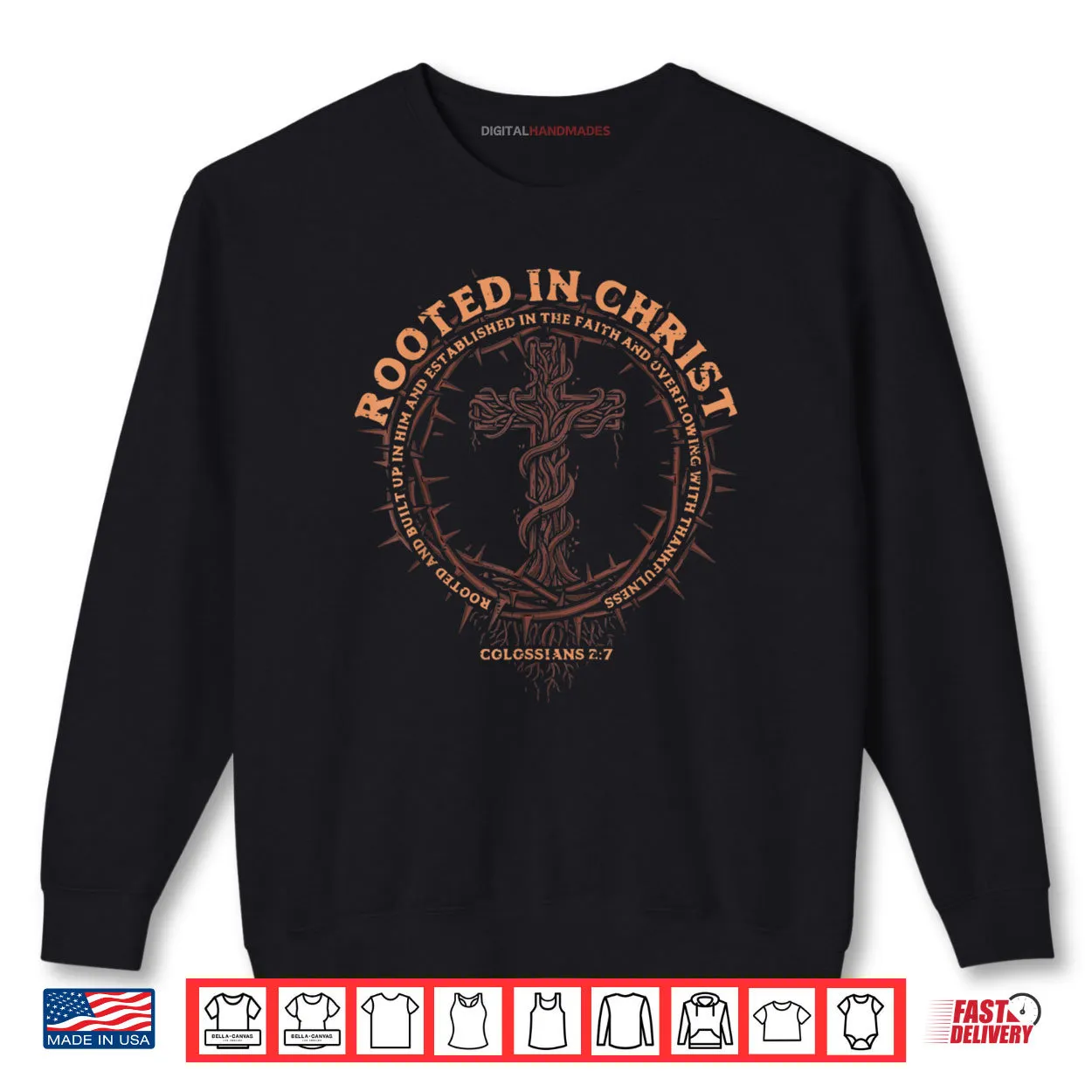 Rooted in Christ Christian Religious God Shirt Rooted in Christ Christian Religious God Shirt