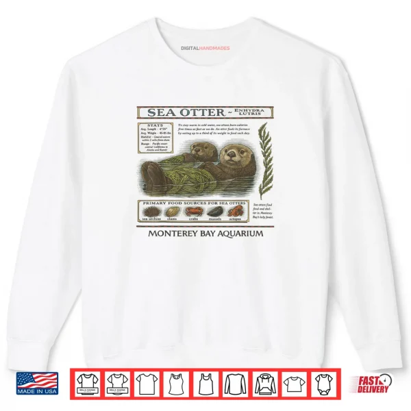 Sweatshirt Sea Otter Monterey California 90s Aquarium Lover Shirt
