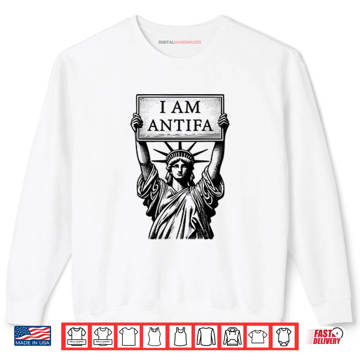 Statue Of Liberty I Am Antifa Shirt Statue Of Liberty I Am Antifa Shirt