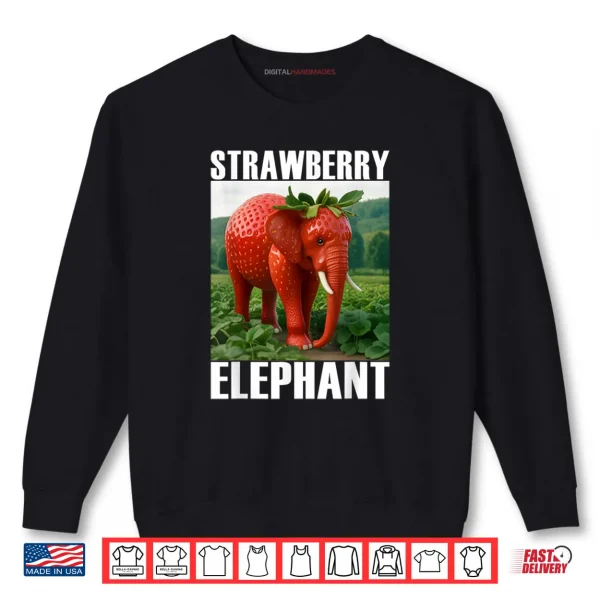 Strawberry Elephant Italian Brainrot Meme Shirt 1 Sweatshirt Strawberry Elephant Italian Brainrot Meme Shirt