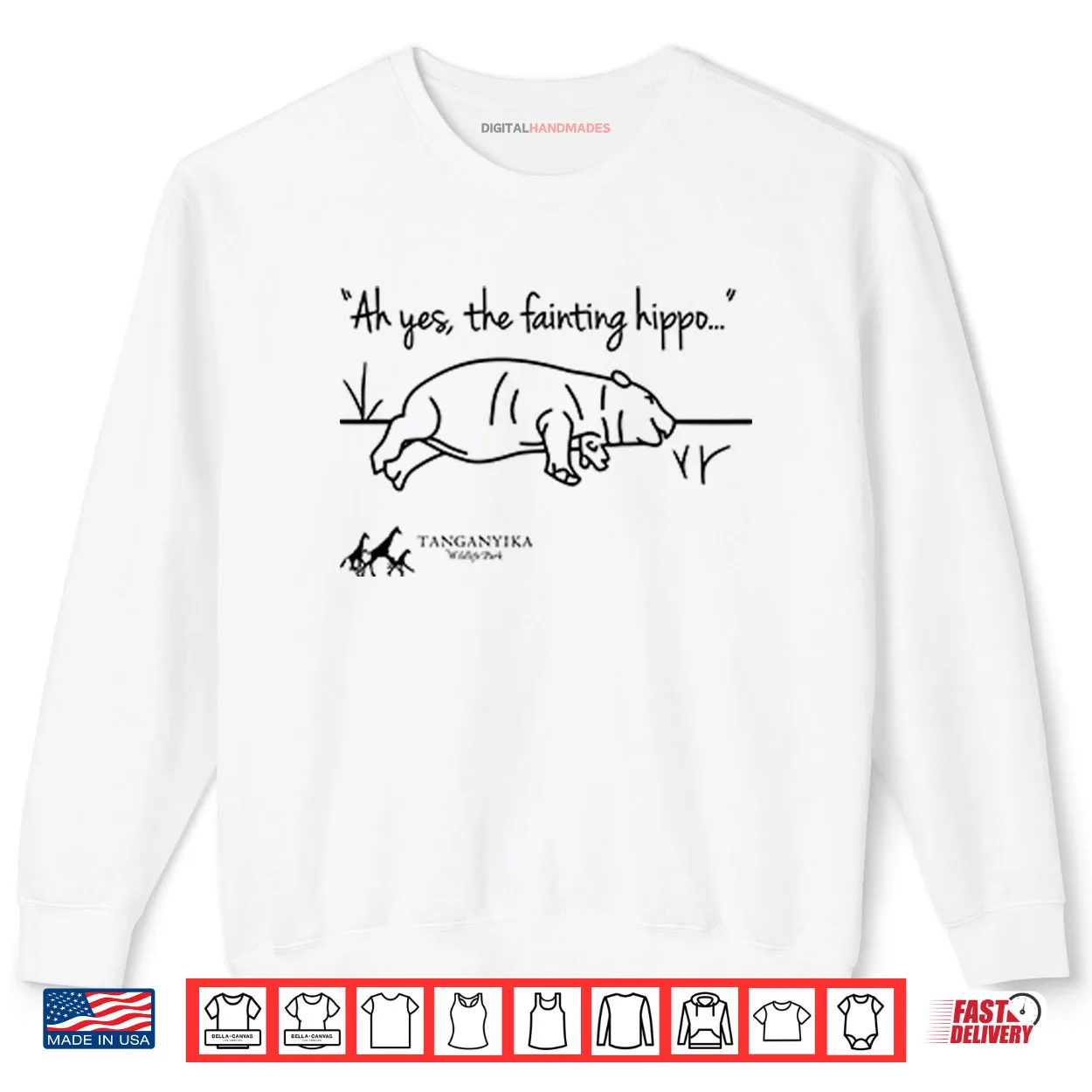 Tanganyika Wildlife Park Fainting Hippo Shirt Tanganyika Wildlife Park Fainting Hippo Shirt