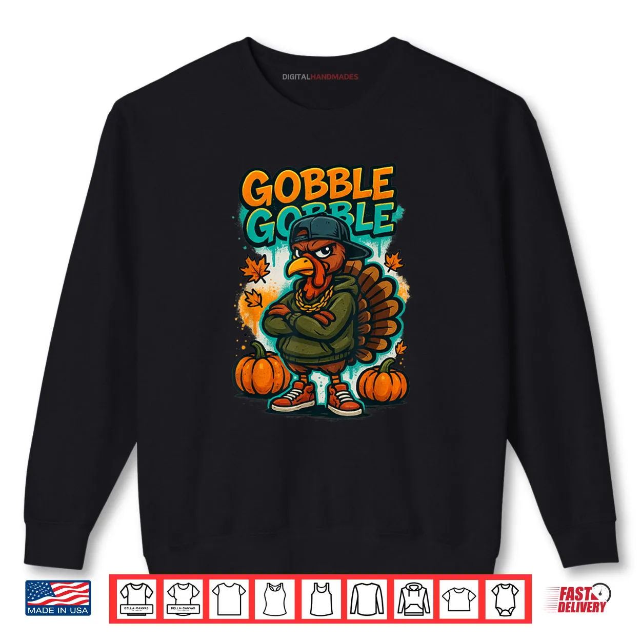 Thanksgiving Shirt for Boys Kids Youth Hip Hop Turkey Shirt Thanksgiving Shirt for Boys Kids Youth Hip Hop Turkey Shirt