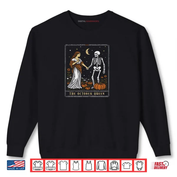 Sweatshirt The October Queen Tarot Card Halloween Spooky Season Shirt