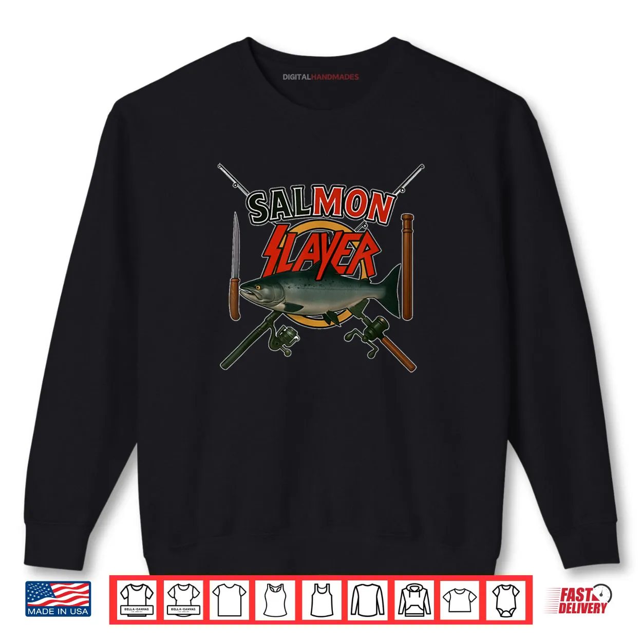 The Salmon Slayer Steelhead and Salmon Fishing Shirt The Salmon Slayer Steelhead and Salmon Fishing Shirt
