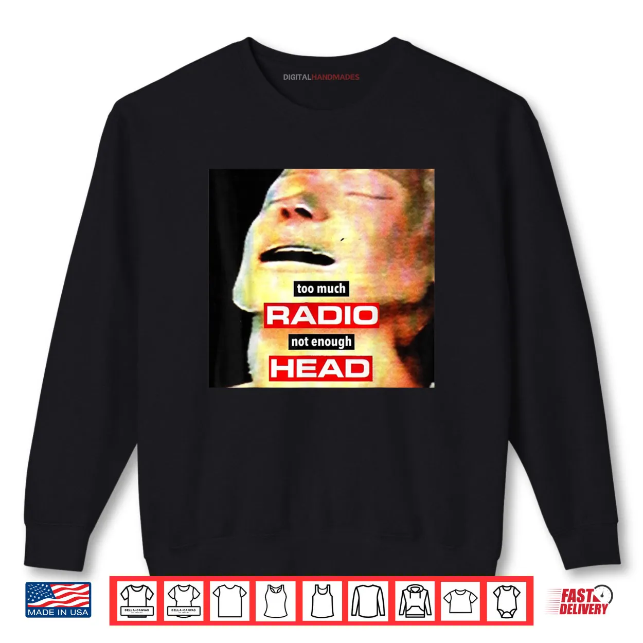 Too Much Radio Not Enough Head Meme Shirt Too Much Radio Not Enough Head Meme Shirt
