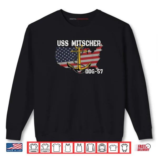 Sweatshirt USS Mitscher DDG 57 Destroyer Veteran Day Father Grandpa Dad Shirt