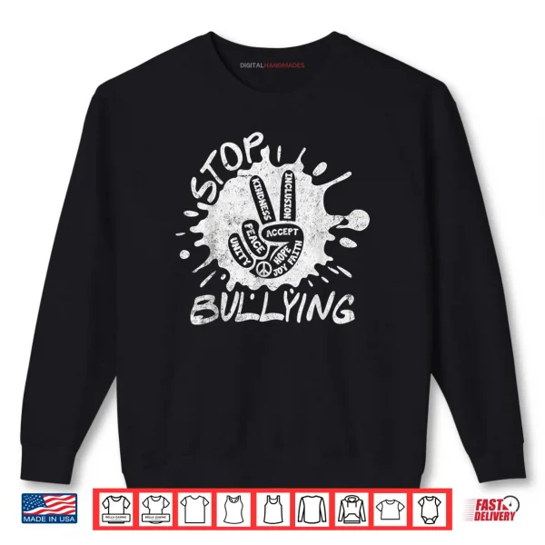 Unity Day Awareness Peace Kindness Hand Sign Stop Bullying 2 Shirt 1 Sweatshirt Unity Day Awareness Peace Kindness Hand Sign Stop Bullying 2 Shirt