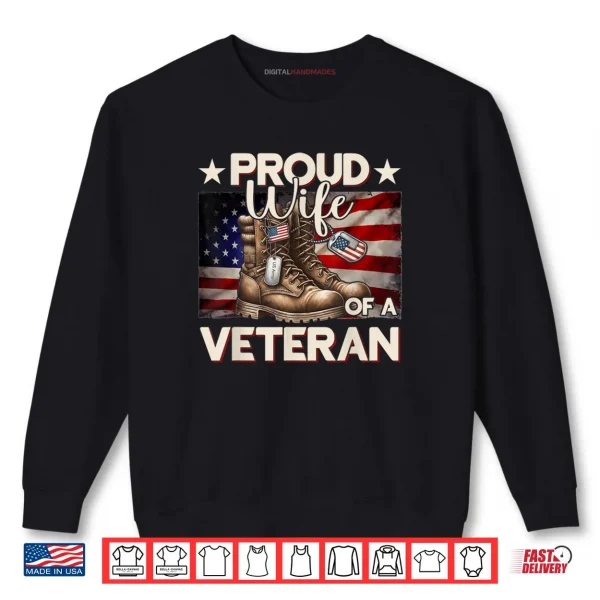 Sweatshirt Veteran Dad Mom Grandpa American Flag USA Veterans Day Shirt