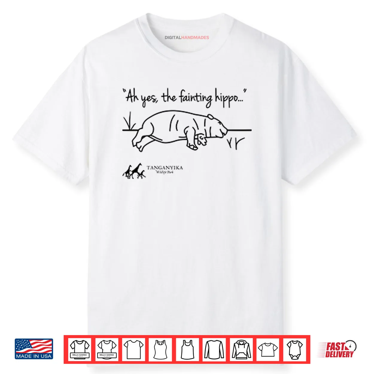 Tanganyika Wildlife Park Fainting Hippo Shirt Tanganyika Wildlife Park Fainting Hippo Shirt