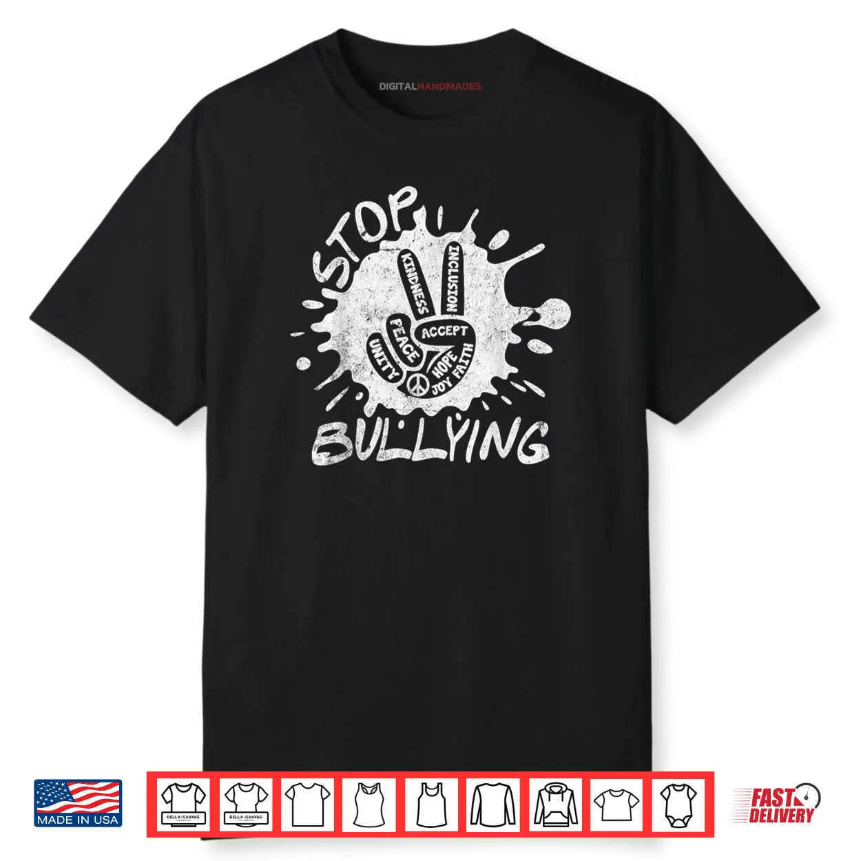Unity Day Awareness Peace Kindness Hand Sign Stop Bullying 2 Shirt Unity Day Awareness Peace Kindness Hand Sign Stop Bullying 2 Shirt