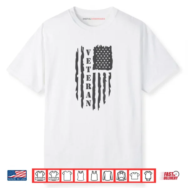 Veteran American Flag Memorial Day Patriotic Soldiers Army Shirt