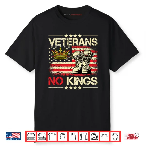 Veterans No Kings Military Protest Shirt